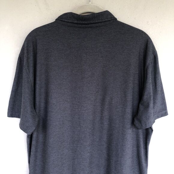 Vuori Strato Tech Polo Shirt | Men's L Charcoal Grey Performance Stretch Preppy - Picture 7 of 14